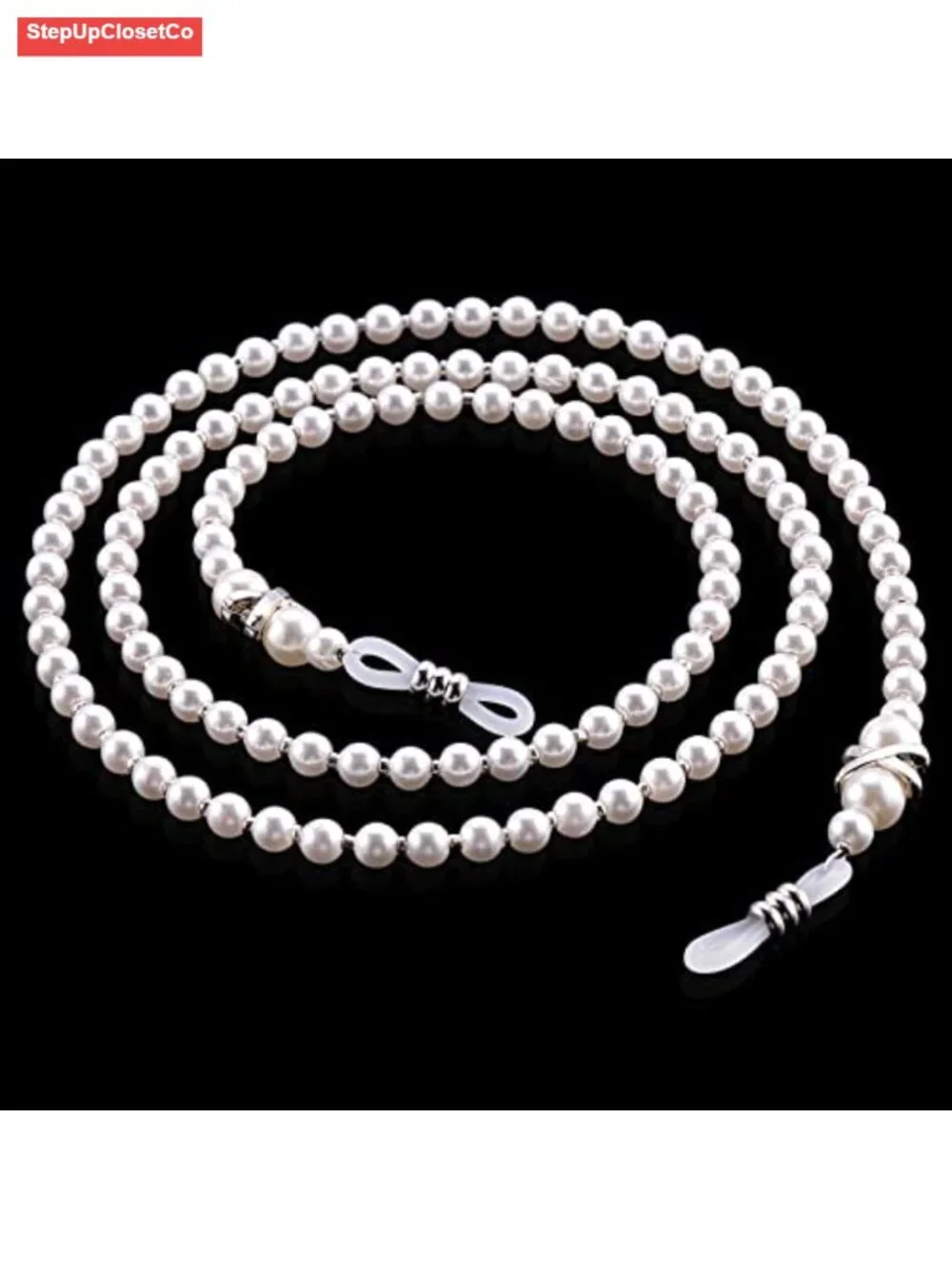 Acrylic Beaded Pearl Eyeglass Chain Sunglasses Strap 29 inch